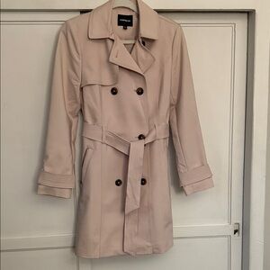 Express Light Blush Double-Breasted Trench Coat